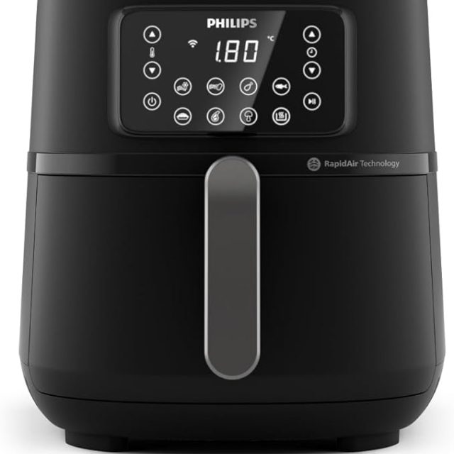 Freidora de aire Philips Airfryer XXL cocinando alimentos crujientes con tecnología Rapid Air