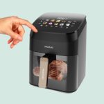 Plancha Grill Doble Resistencia Ahumador Integrado Air Fryer Cecofry&Grill Smokin